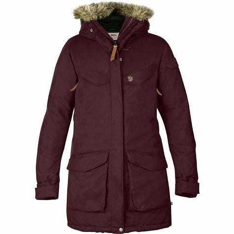 Fjallraven Women Nuuk Parka Red PH41997 Philippines